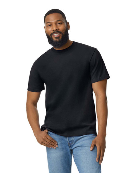 Gildan G650 Unisex Softstyle Midweight T-Shirt | Pitch Black