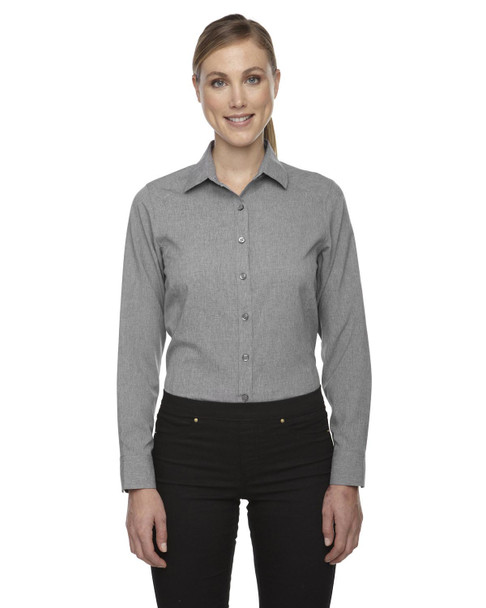 North End 78802 Ladies' Mélange Performance Shirt | Light Heather