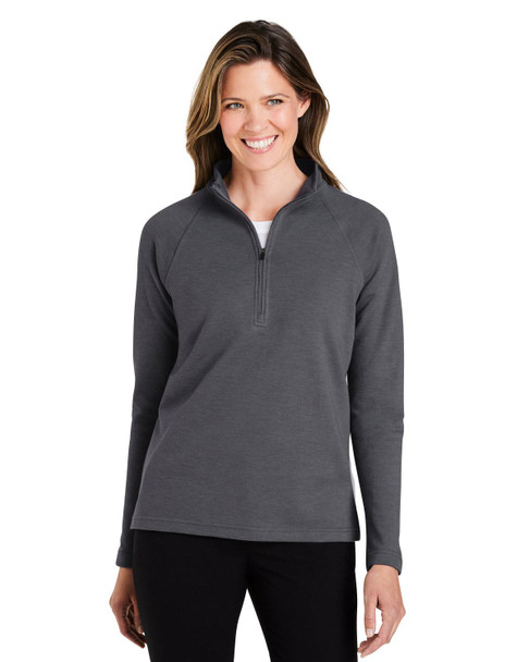 Devon & Jones DG481WZ Ladies' New Classics™ Charleston Quarter-Zip | Black Melange