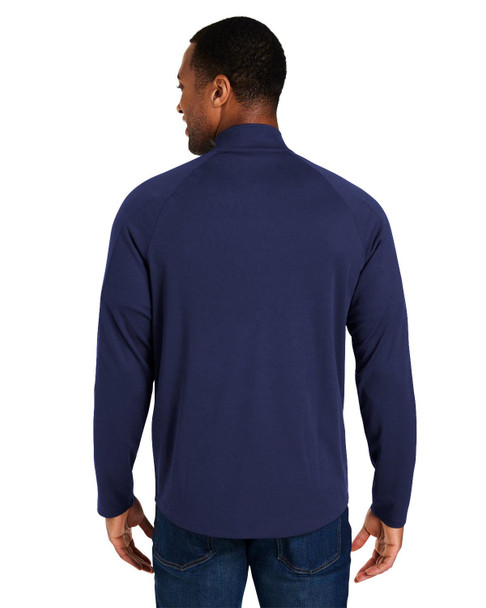 Core365 CE418 Men's Origin Performance Pique Quarter-Zip Sweatshirt | Classic Navy/ Carbon