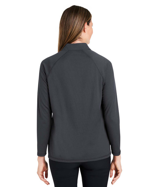 North End NE410W Ladies' Revive coolcore® Quarter-Zip Sweatshirt | Carbon