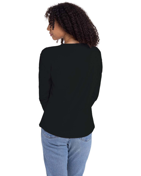 Next Level Apparel 3911NL Ladies' Relaxed Long Sleeve T-Shirt | Black