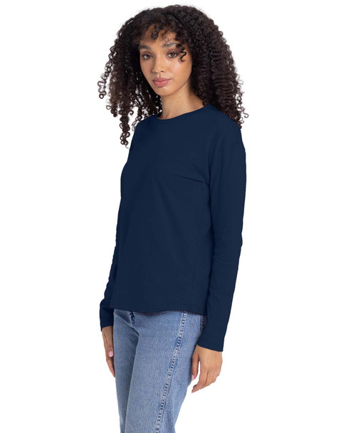 Next Level Apparel 3911NL Ladies' Relaxed Long Sleeve T-Shirt | Midnight Navy