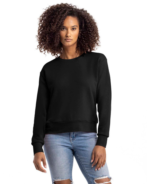 Next Level Apparel 9084 Ladies' Laguna Sueded Sweatshirt | Black