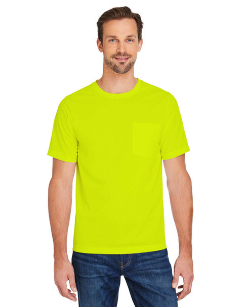 Harriton M118 Charge Snag And Soil Protect Unisex T-Shirt | Safety Yellow