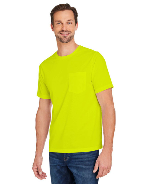 Harriton M118 Charge Snag And Soil Protect Unisex T-Shirt | Safety Yellow