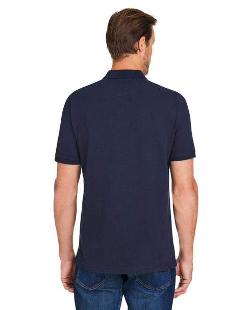 Harriton M205P Men's Valiant Cotton Snag Protect Pocket Polo | Dark Navy