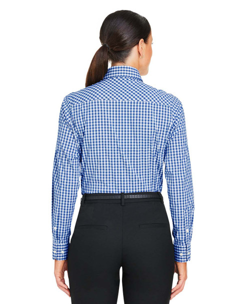 Devon & Jones DG536W Crownlux Performance® Ladies' Gingham Shirt | French/White