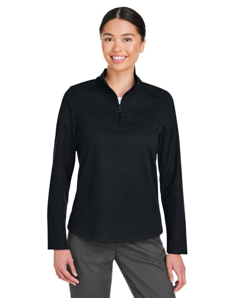 North End NE412W Ladies' Express Tech Performance Quarter-Zip | Black