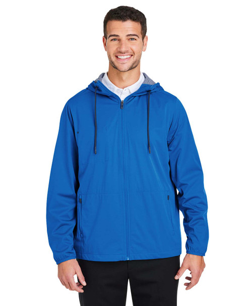 North End NE75 Men's Network Lightweight Jacket | Light Nautical Blue Heather