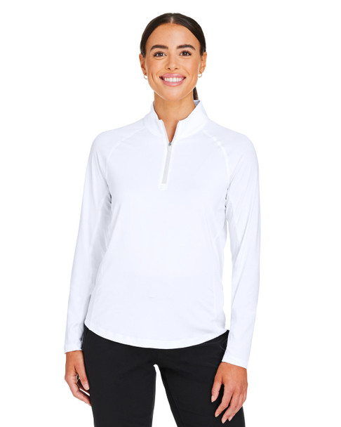 Puma Golf 625902 Ladies' You-V Quarter-Zip | White Glow