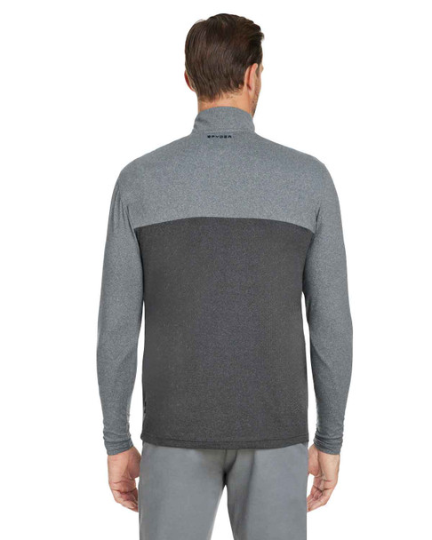 Spyder S18024 Men's Spyre Flex Colorblock Quarter-Zip | Polar Frost/ Black Frost