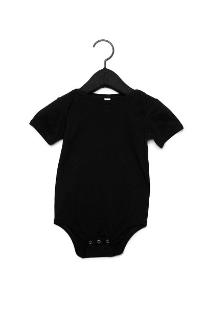 Bella + Canvas 100B Infant Jersey Short-Sleeve One-Piece | Black