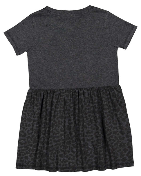 Rabbit Skins 5333 Toddler Fine Jersey Dress | Vintage Smoke/Black Leopard