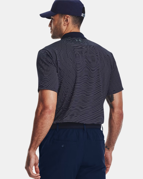 Under Armour 1377376 Men's 3.0 Striped Performance Polo | Midnight Navy