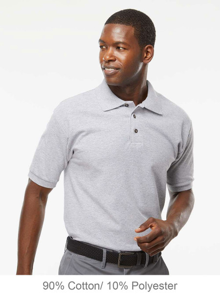 7002 M&O Combed Ring Spun Pique Polo Shirt | Athletic Grey