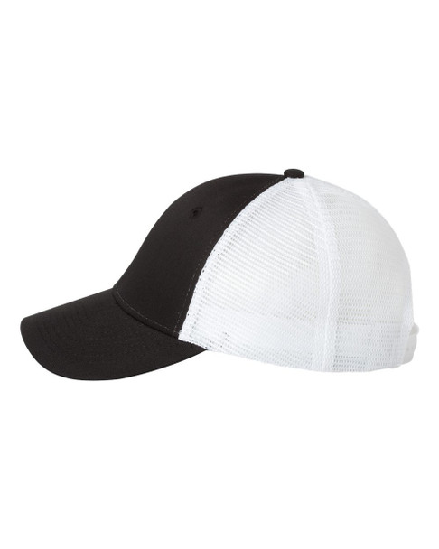 Valucap VC400 Mesh-Back Trucker Cap | Black/ White
