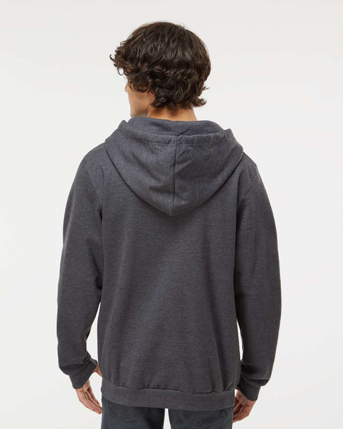 M&O 3331 Unisex Zipper Fleece Hoodie | Dark Heather