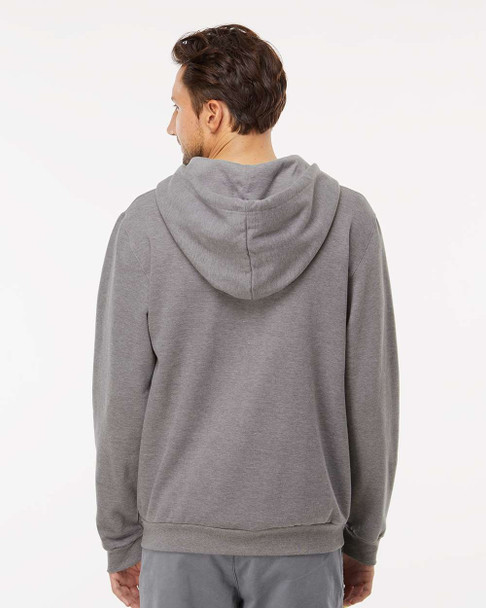 M&O 3331 Unisex Zipper Fleece Hoodie | Heather Grey