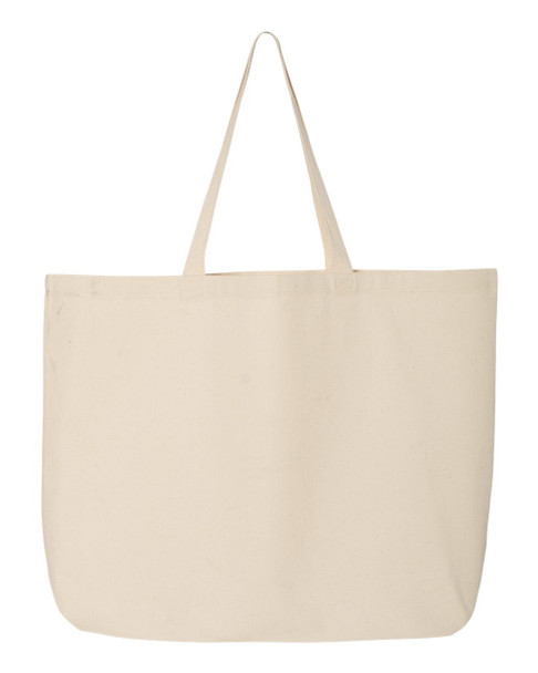 Q-Tees Q600  Canvas Gusseted Jumbo Tote | Natural