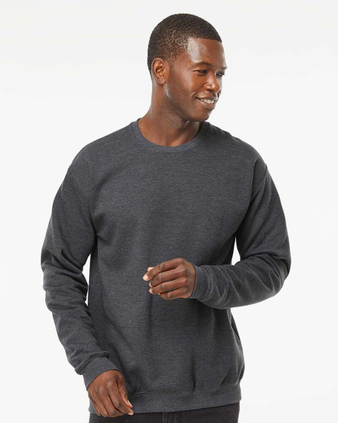 M&O 3340 Unisex Fleece Crewneck Sweatshirt | Dark Heather