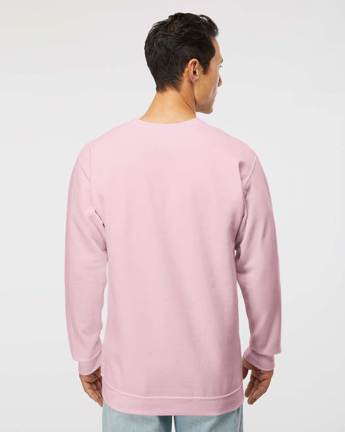 M&O 3340 Unisex Fleece Crewneck Sweatshirt | Light Pink