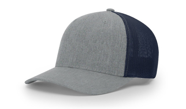 Richardson 110 Trucker R-Flex Cap | Heather Grey/ Navy Richardson 110 Trucker R-Flex Cap | Heather Grey/ Navy