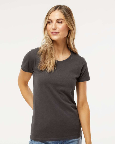 4810 M&O Ladies Gold Soft Touch T-shirt | Charcoal