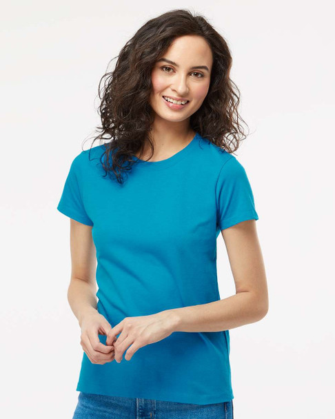 4810 M&O Ladies Gold Soft Touch T-shirt | Sapphire