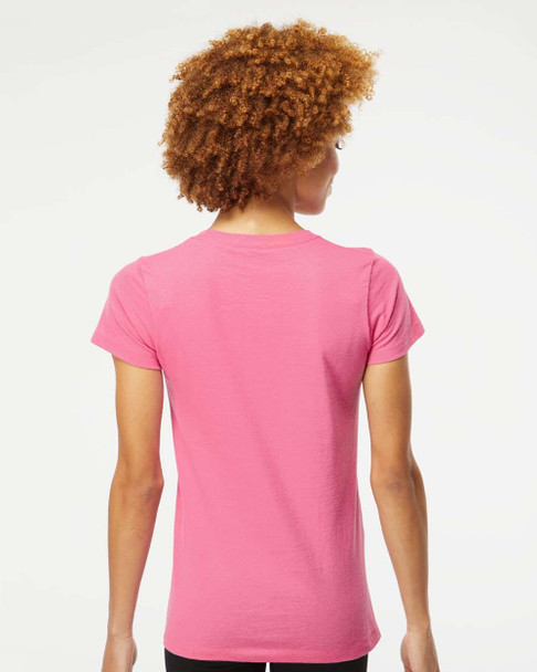 4810 M&O Ladies Gold Soft Touch T-shirt | Azalea