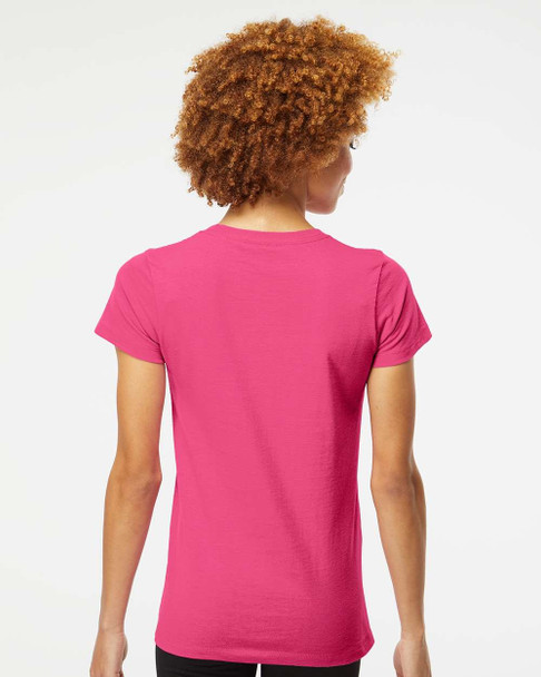 4810 M&O Ladies Gold Soft Touch T-shirt | Heliconia