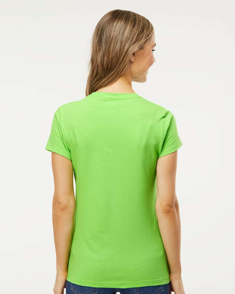 4810 M&O Ladies Gold Soft Touch T-shirt | Vivid Lime