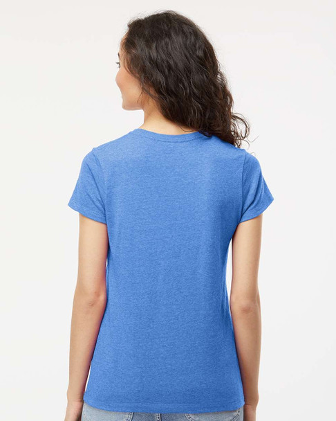 4810 M&O Ladies Gold Soft Touch T-shirt | Heather Royal