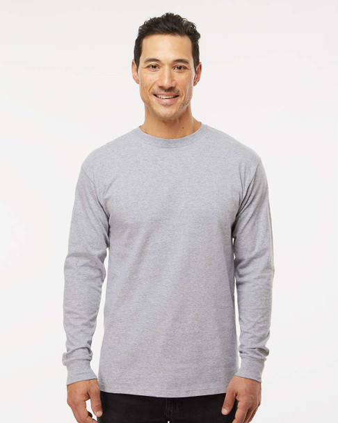 4820 M&O Adult Gold Soft Touch Long Sleeve T-shirt | Athletic Heather