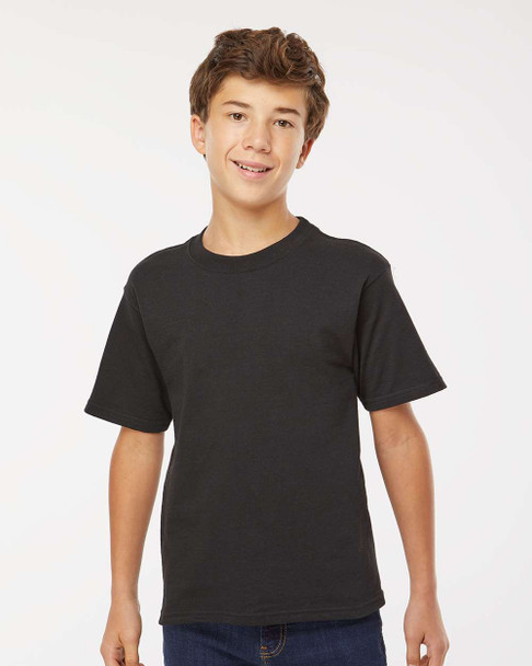 4850 M&O Youth Gold Soft Touch T-shirt | Black