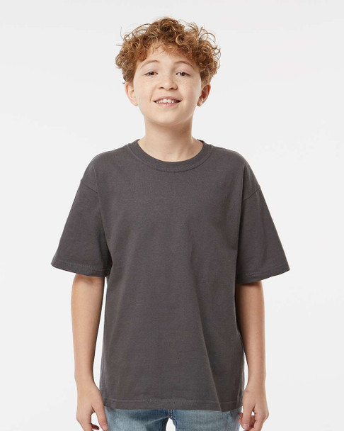 4850 M&O Youth Gold Soft Touch T-shirt | Charcoal