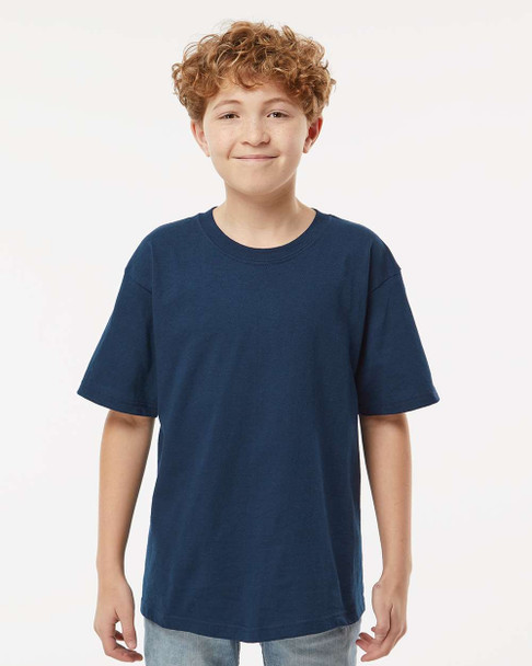 4850 M&O Youth Gold Soft Touch T-shirt | Deep Navy