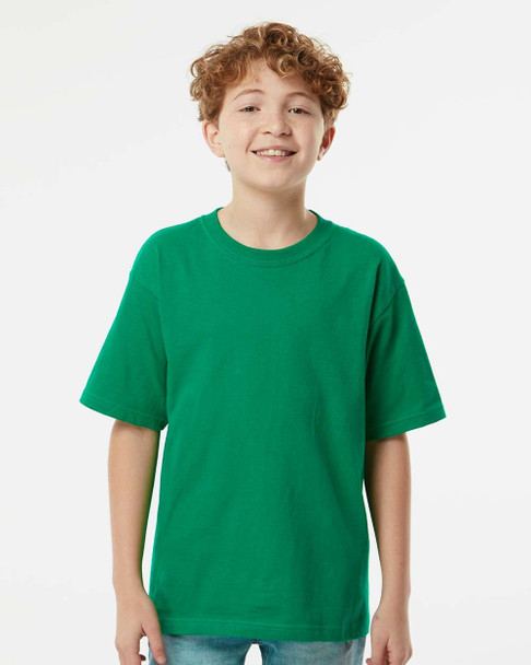 4850 M&O Youth Gold Soft Touch T-shirt | New Kelly Green