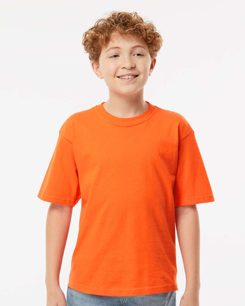 4850 M&O Youth Gold Soft Touch T-shirt | Orange