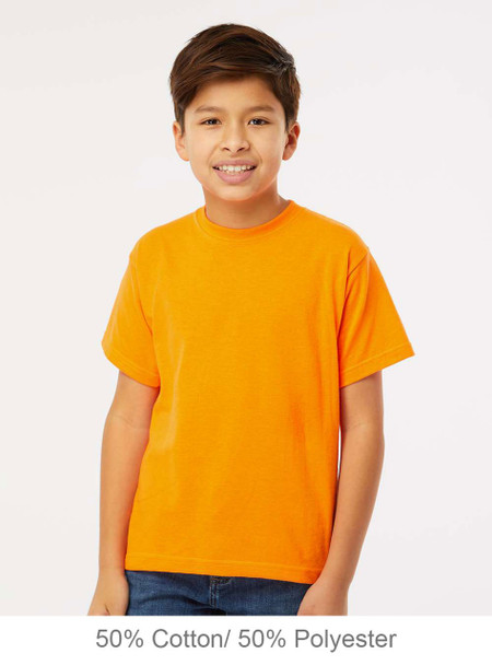 4850 M&O Youth Gold Soft Touch T-shirt | Safety Orange