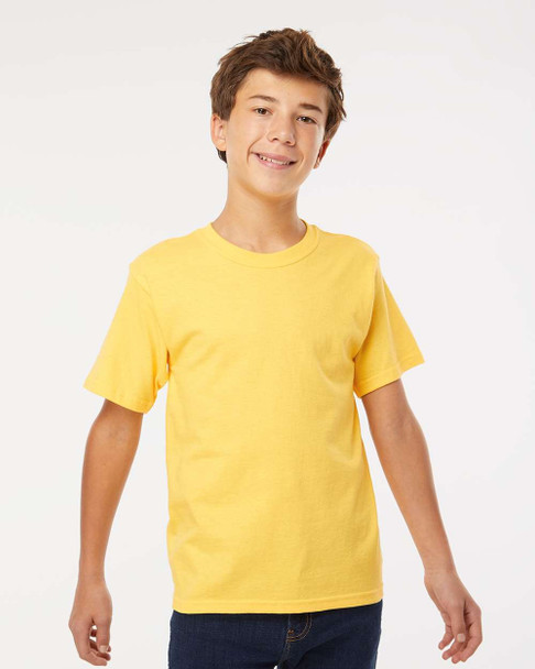 4850 M&O Youth Gold Soft Touch T-shirt | Yellow