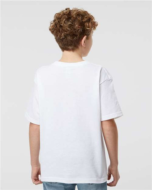 4850 M&O Youth Gold Soft Touch T-shirt | White
