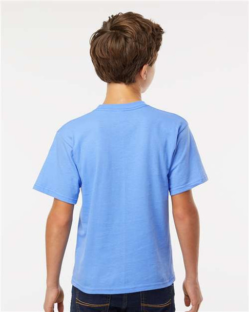 4850 M&O Youth Gold Soft Touch T-shirt | Carolina Blue