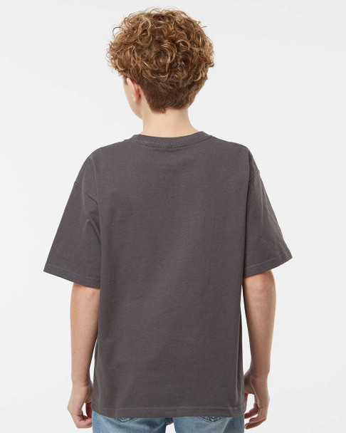 4850 M&O Youth Gold Soft Touch T-shirt | Charcoal
