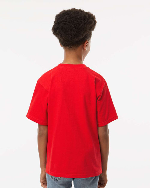 4850 M&O Youth Gold Soft Touch T-shirt | Deep Red