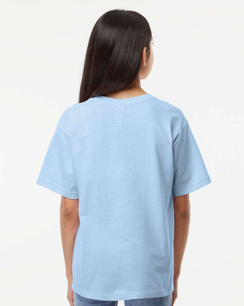 4850 M&O Youth Gold Soft Touch T-shirt | Light Blue
