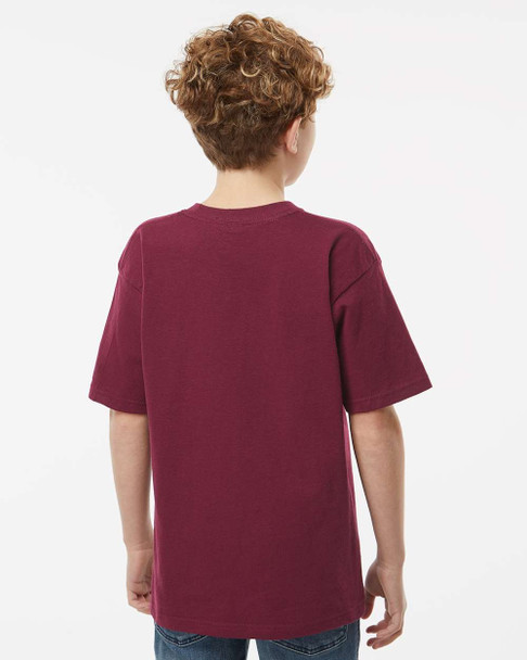 4850 M&O Youth Gold Soft Touch T-shirt | Maroon