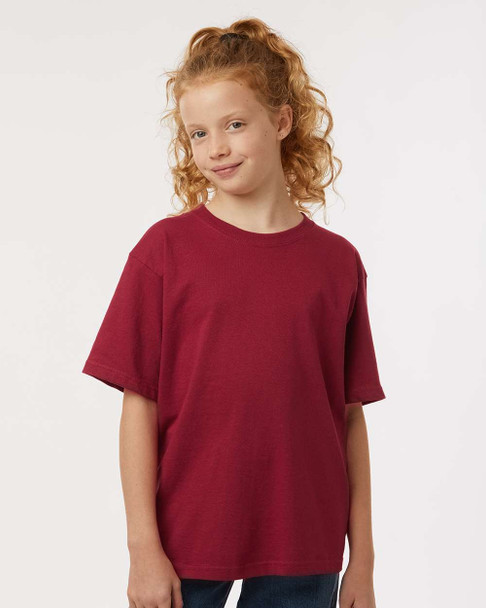 4850 M&O Youth Gold Soft Touch T-shirt | Cardinal Red