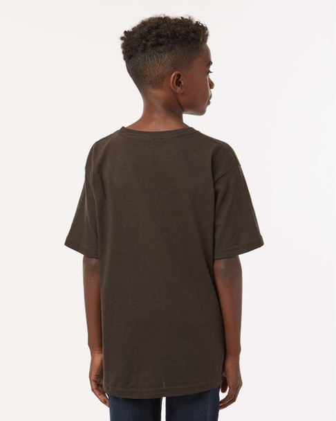 4850 M&O Youth Gold Soft Touch T-shirt | Chocolate