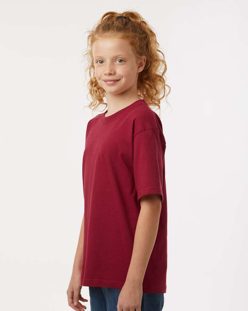4850 M&O Youth Gold Soft Touch T-shirt | Cardinal Red